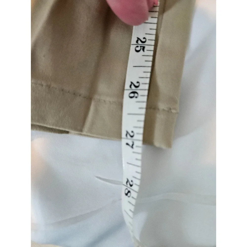 Old Navy Boys Straight Pants Beige Cotton Twill Built-In Flex Reinforced Knees